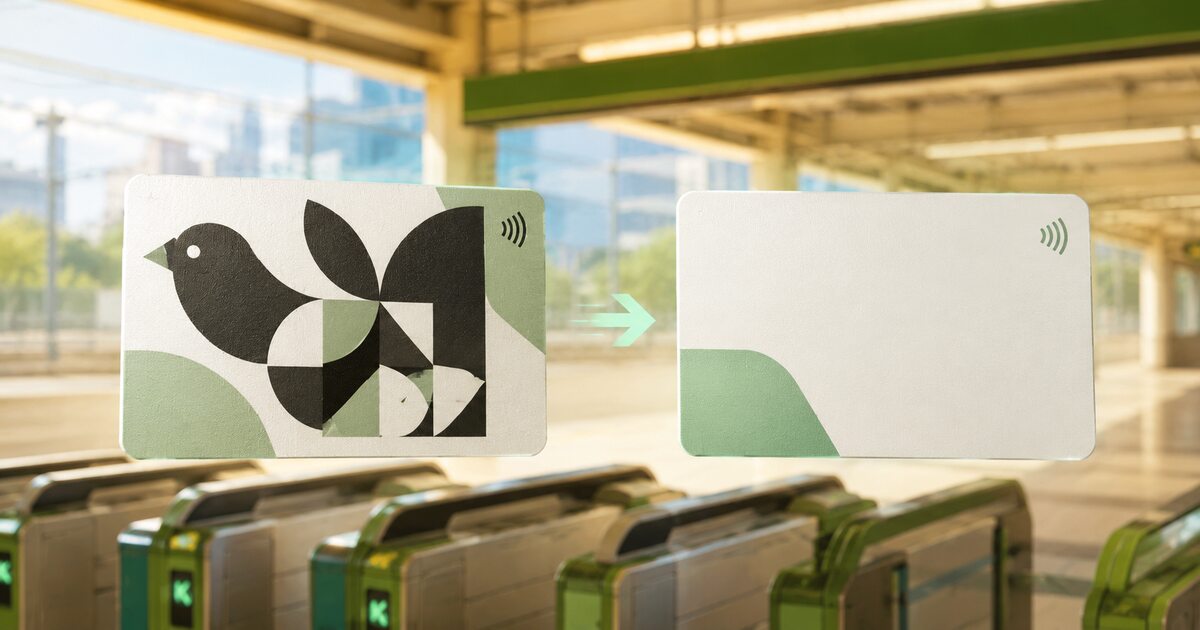 Suicaのペンギン柄カードの販売終了と無地カードへの切り替えを表したオリジナル画像